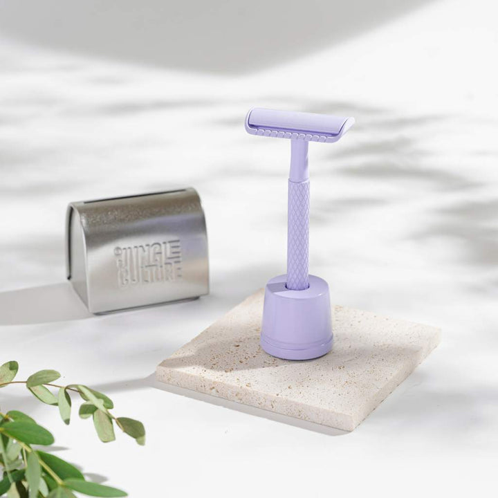 Reusable Metal Diamond Grip Safety Razor Set, 11 Ct.