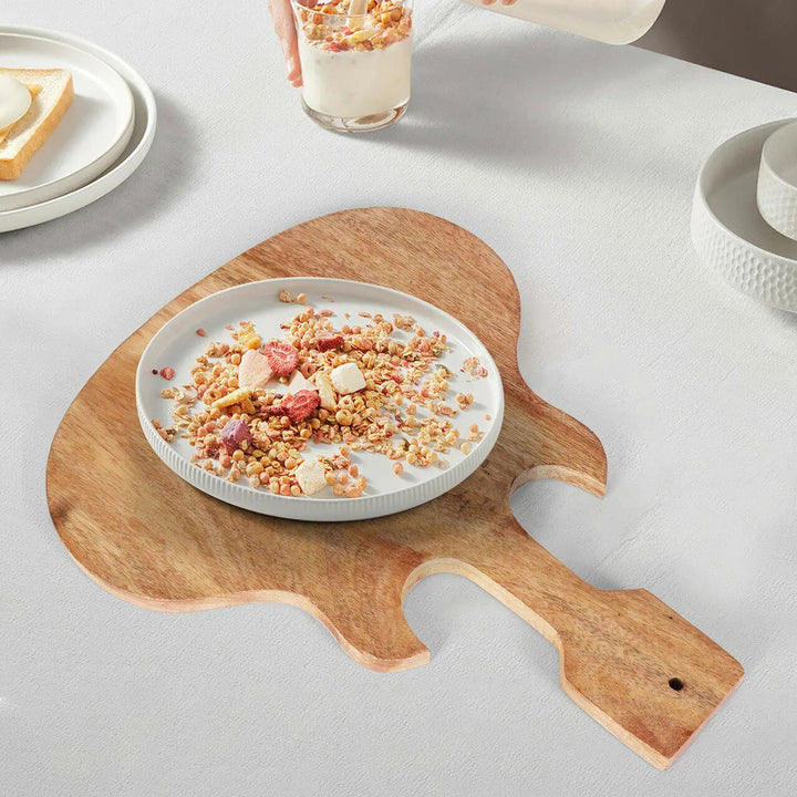 Handcrafted Mango Wood Guitar-Shaped Cutting Board