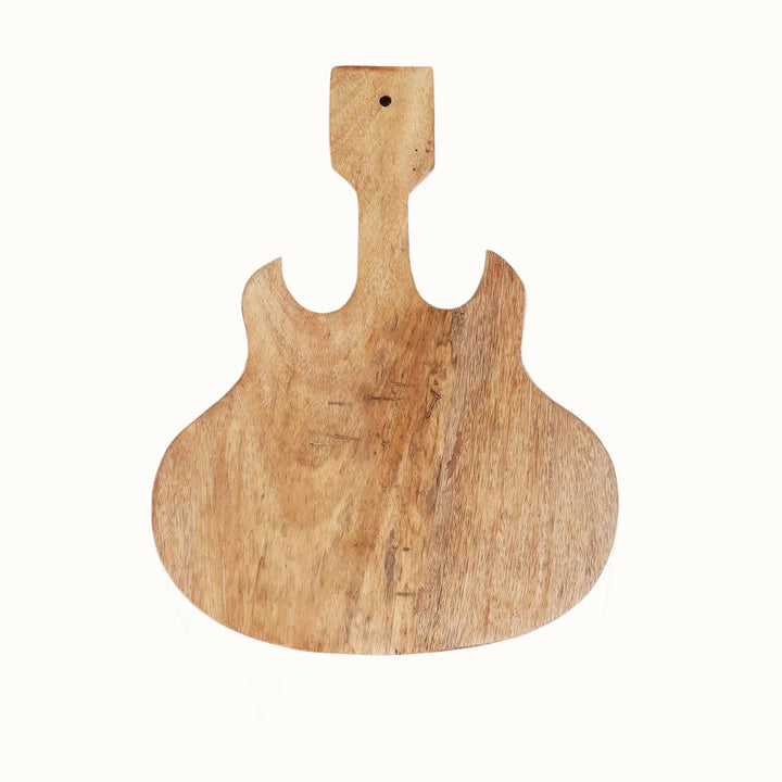 Handcrafted Mango Wood Guitar-Shaped Cutting Board