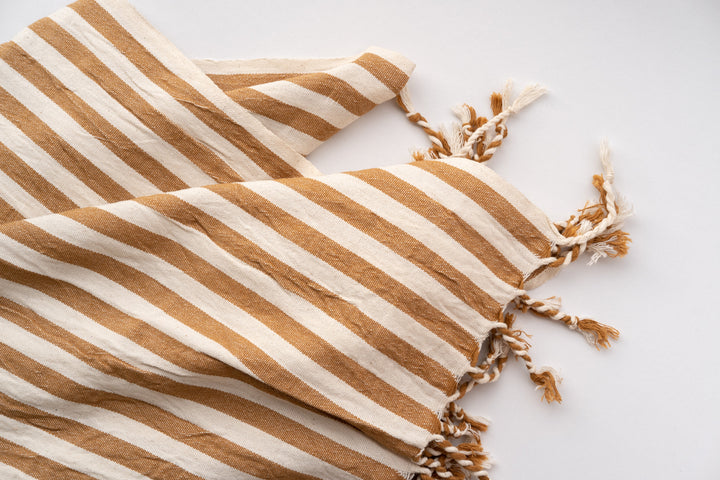 Handcrafted Turkish Cotton Beach Towel, Biscotto