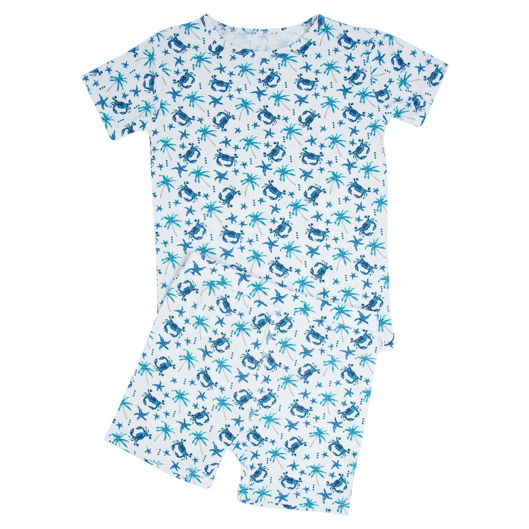 Bamboo Baby Pajama Set, Blue Crabs