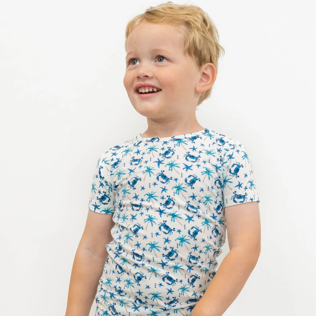 Baby Blue Crabs Pajama Set