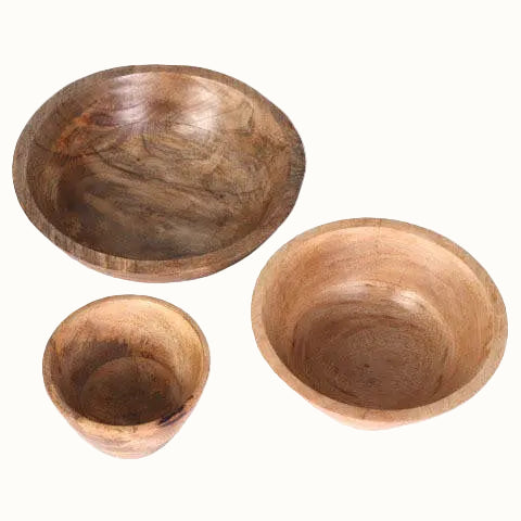 Handcrafted Acacia Wood Serving Bowls, 3 Ct.