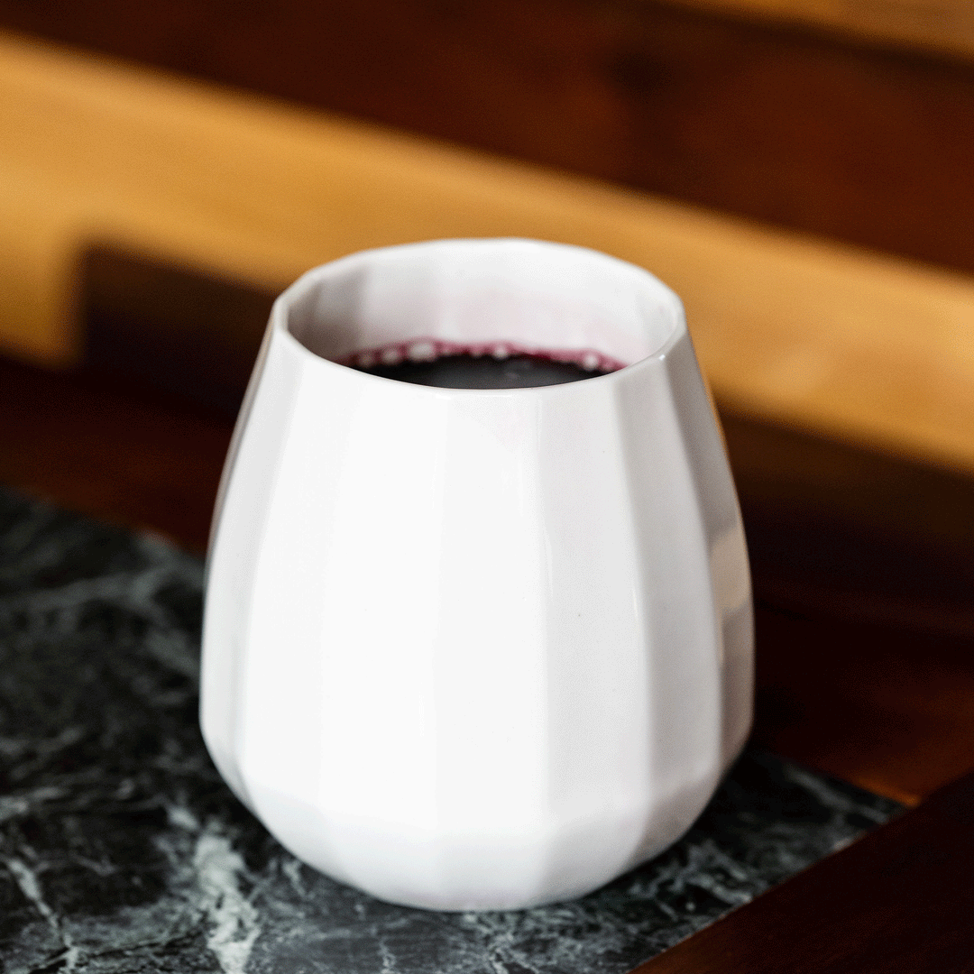 Handcrafted Lead-Free Porcelain Stemless Wine Glass