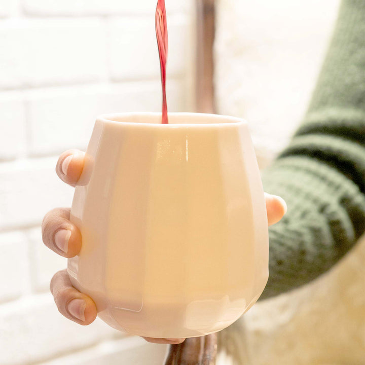 Handcrafted Lead-Free Porcelain Stemless Wine Glass