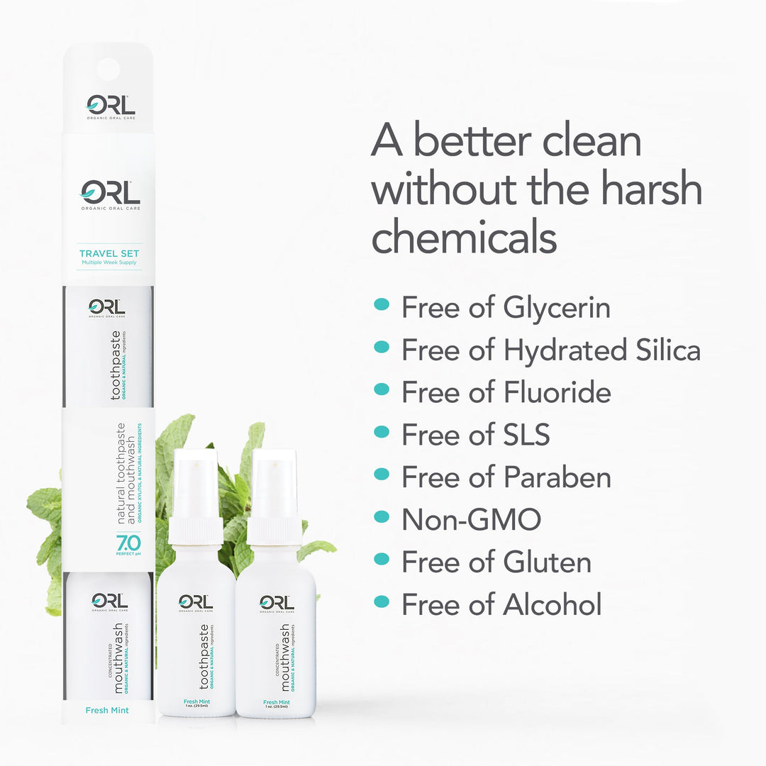 Non-Toxic Fresh Mint Oral Care Travel Set, 4 Ct.