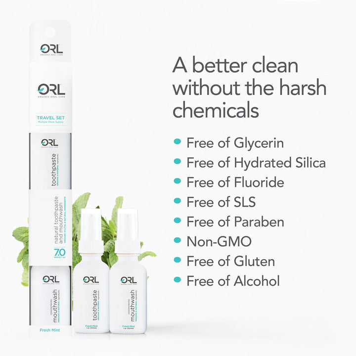 Non-Toxic Fresh Mint Oral Care Travel Set, 4 Ct.