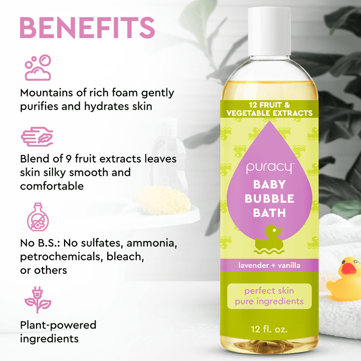 Hypoallergenic pH-Balanced Baby Bubble Bath, 16 oz.