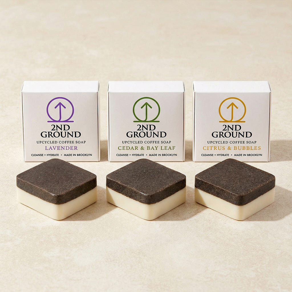 Upcycled Coffee Ground Exfoliating Bar Soap, 3 Ct.