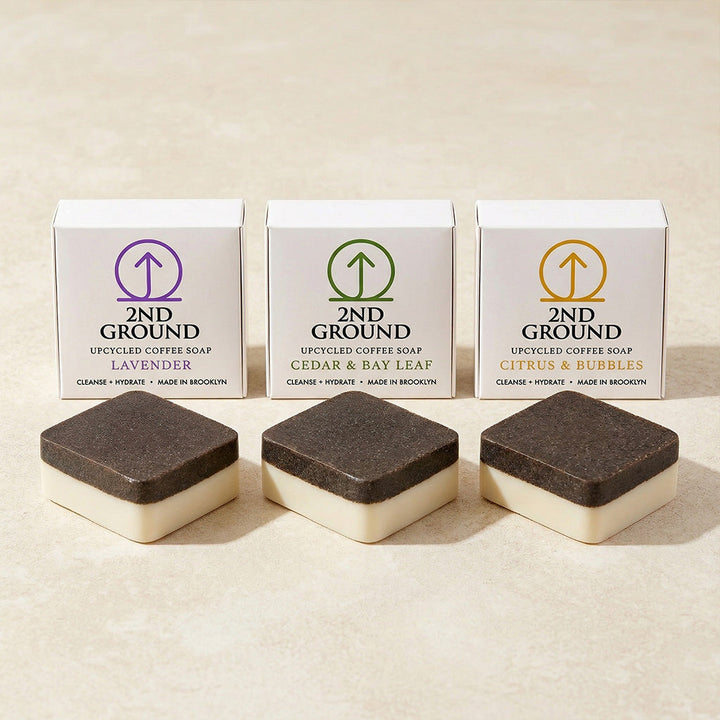 Upcycled Coffee Ground Exfoliating Bar Soap, 3 Ct.