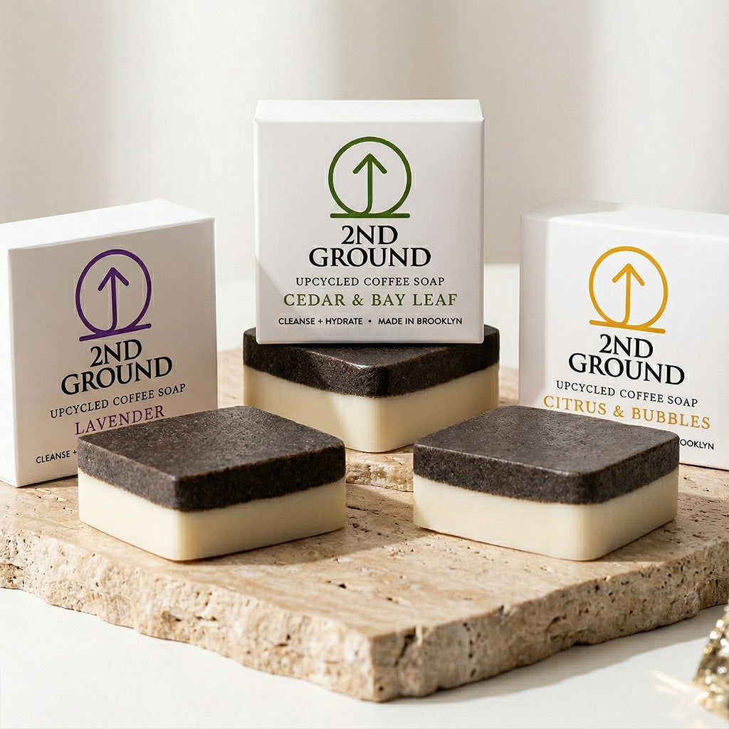 Upcycled Coffee Ground Exfoliating Bar Soap, 3 Ct.