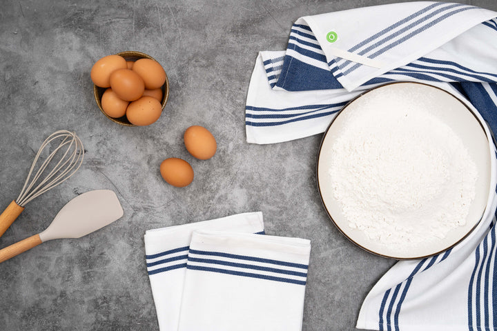 Organic Cotton Striped Kitchen Towels, 20"x30", 6 Ct.