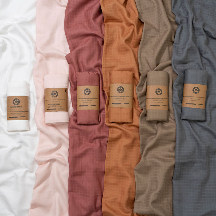 Organic Cotton Muslin Baby Swaddle Blanket, 47" x 47"