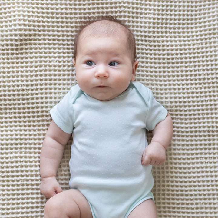 Organic Cotton Waffle Weave Baby Throw Blanket