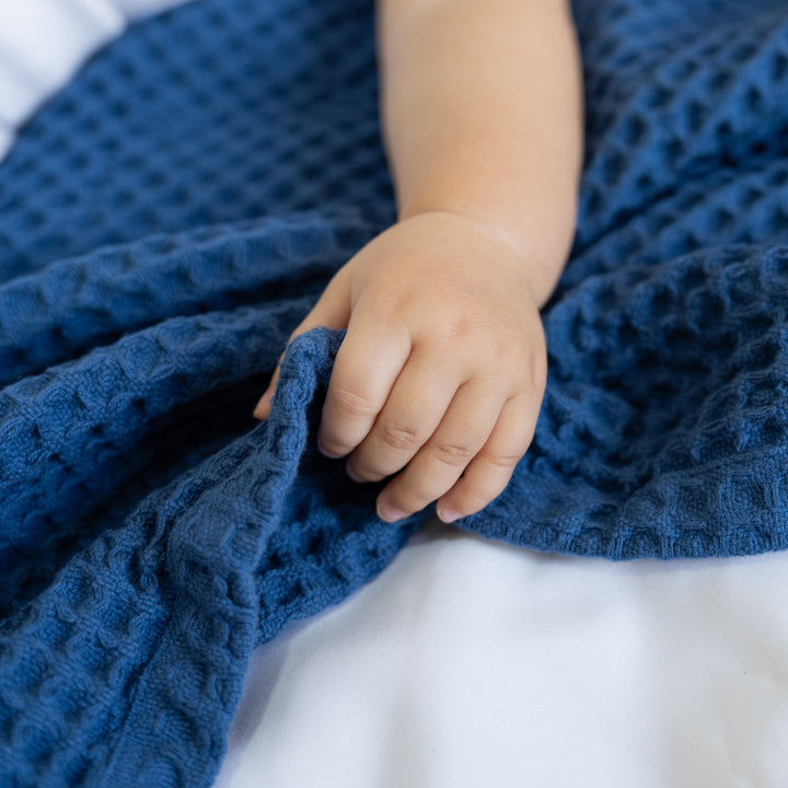 Organic Cotton Waffle Weave Baby Throw Blanket