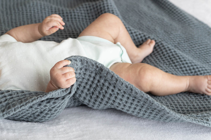 Organic Cotton Waffle Weave Baby Throw Blanket