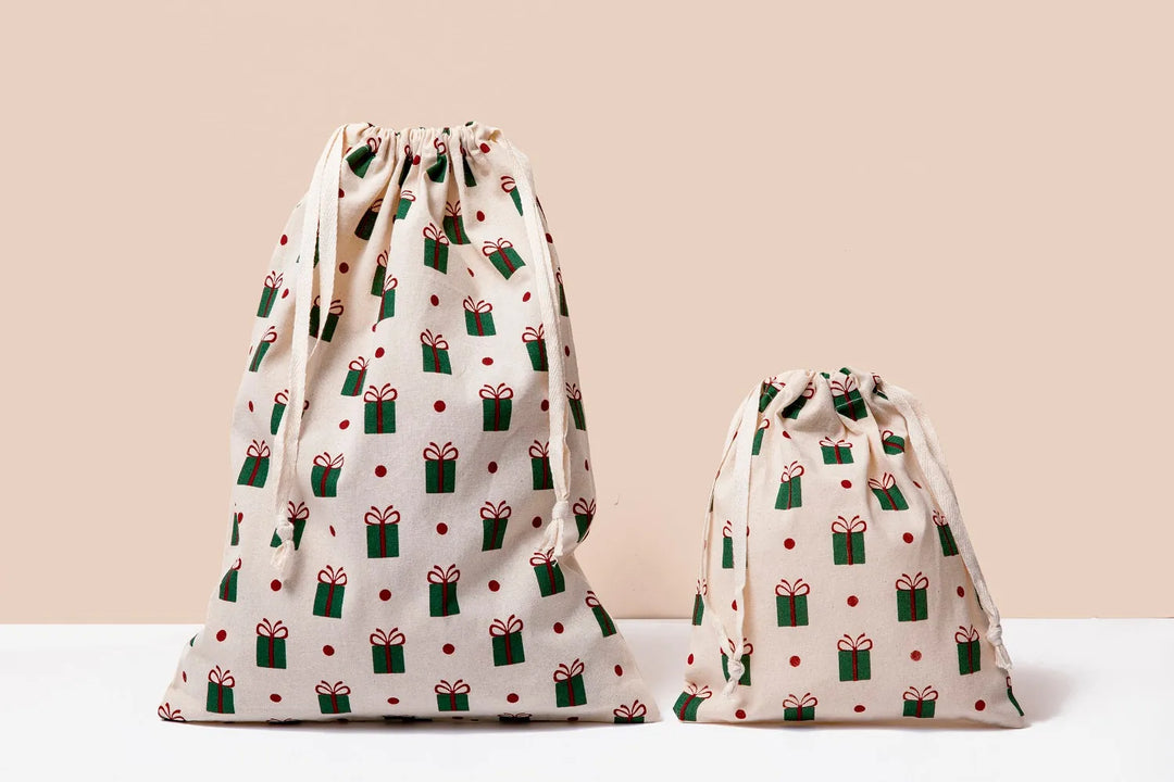 Printed Cotton Gift Bag Set