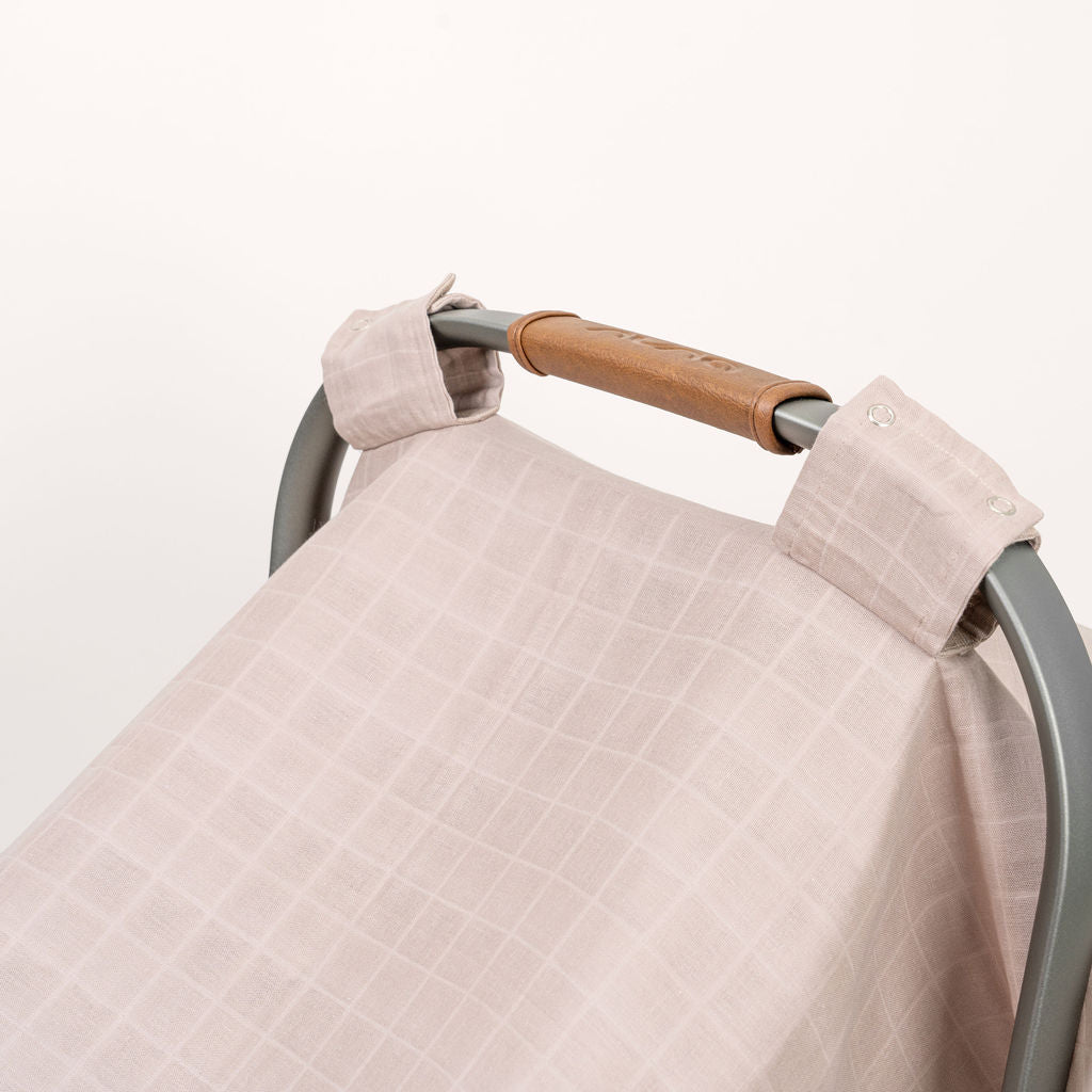 Organic Muslin Baby Car Seat Canopy, 44" x 30"