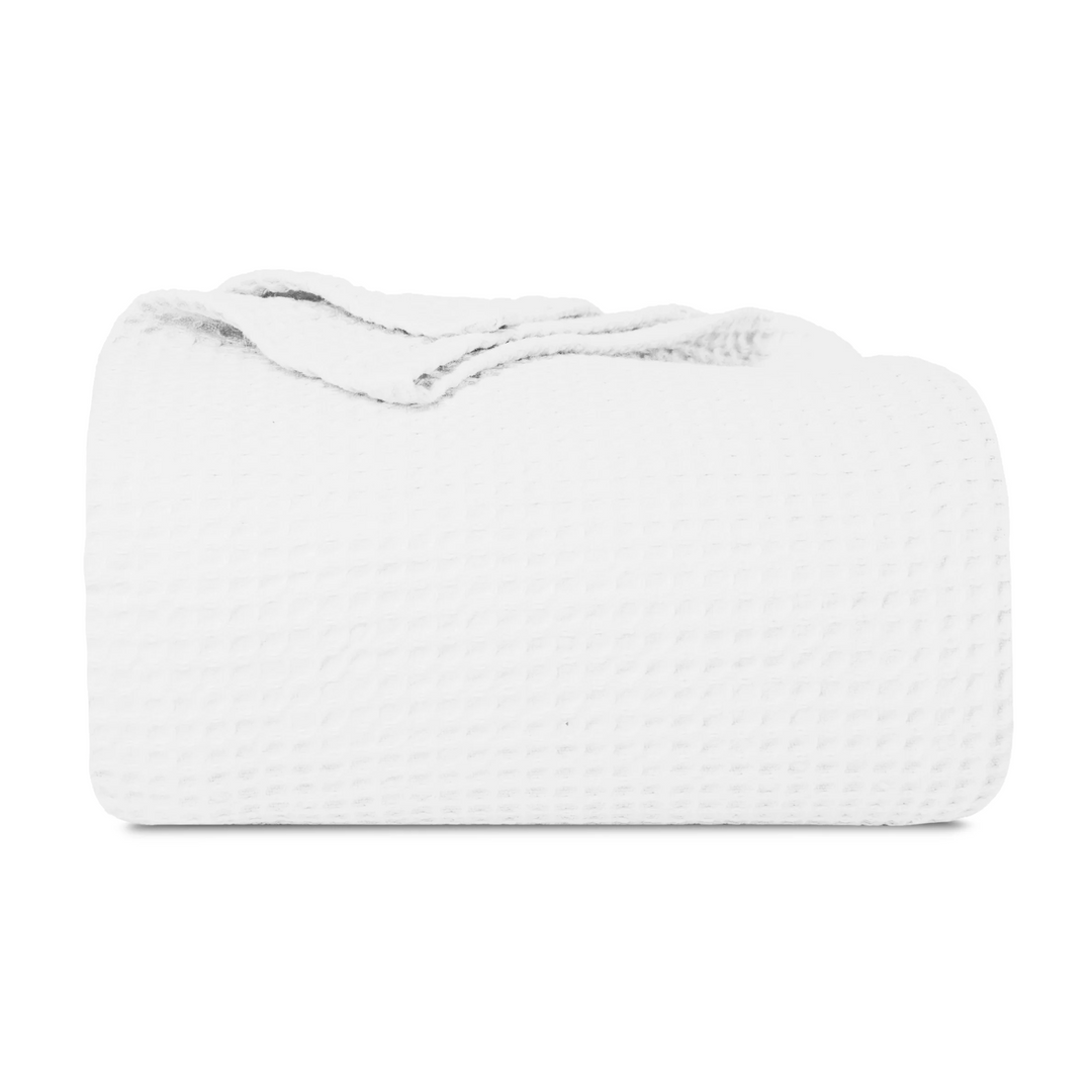 Organic Cotton Waffle Weave Throw Blanket, 60" x 50"