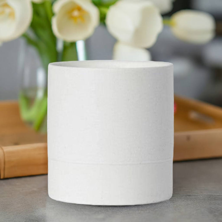 Ceramic Toothbrush Holder, 4.5" H x 4" W