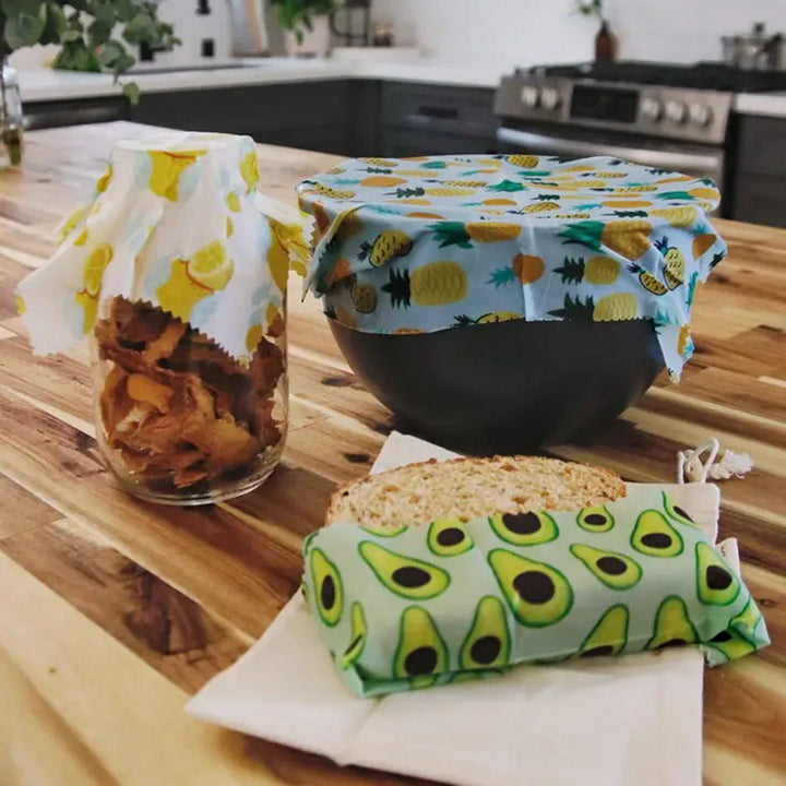 Compostable GOTS Organic Cotton Food Wraps, 3 Ct.