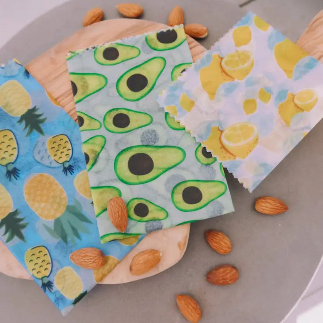 Compostable GOTS Organic Cotton Food Wraps, 3 Ct.