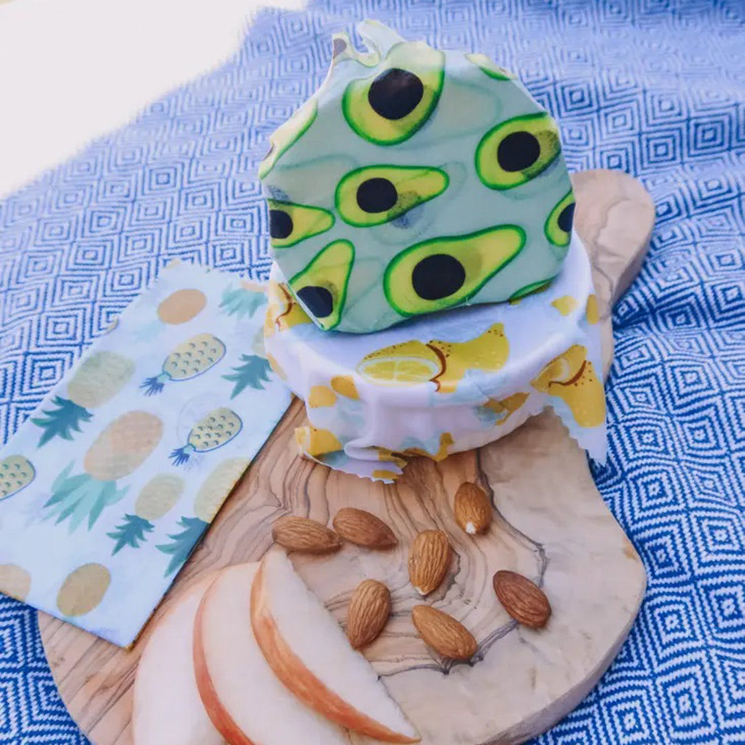 Compostable GOTS Organic Cotton Food Wraps, 3 Ct.