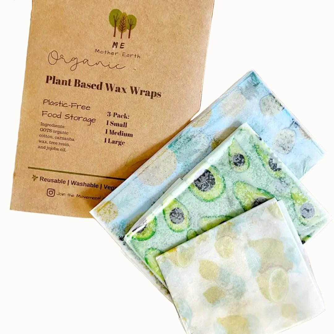 Compostable GOTS Organic Cotton Food Wraps, 3 Ct.