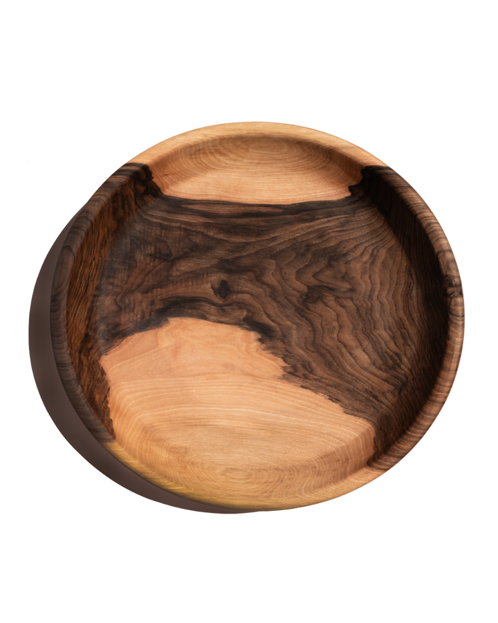 Handcrafted Walnut Wood Ottoman Tray, 14.25" x 13"