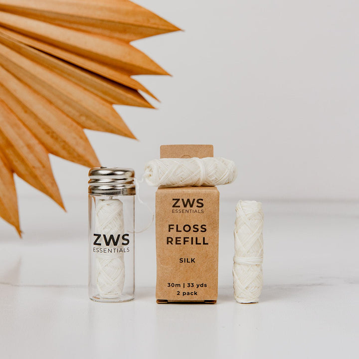Biodegradable Silk Dental Floss, Peppermint, 98 ft.