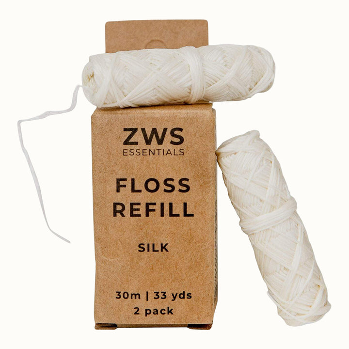 Biodegradable Silk Dental Floss, Peppermint, 98 ft.