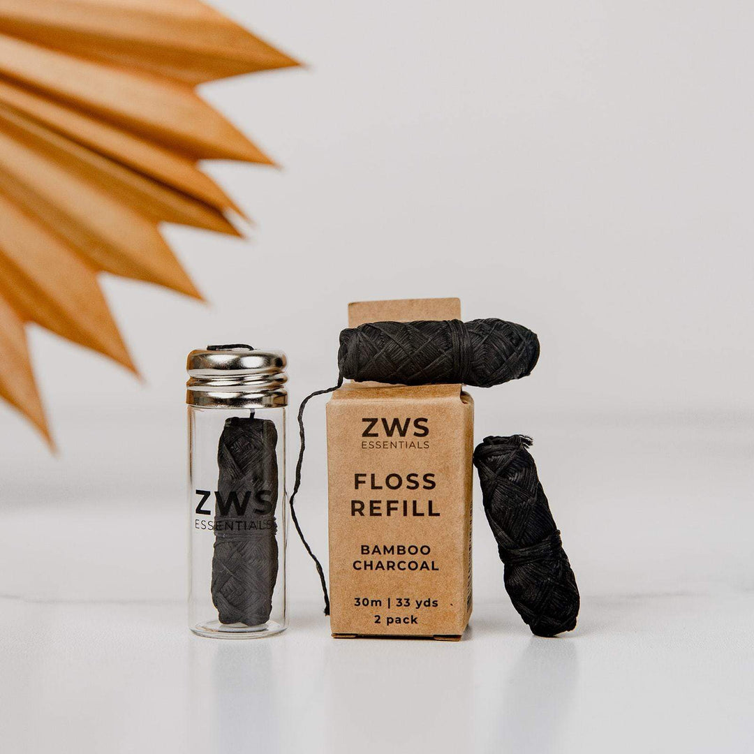 Biodegradable Bamboo Charcoal Dental Floss, 33 yds.