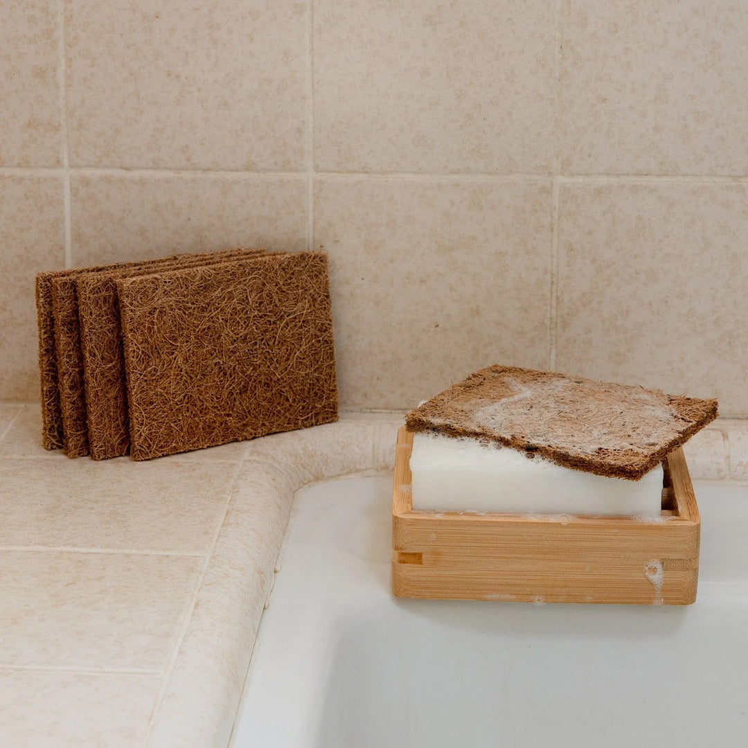 Coconut Dish Scrubber Set