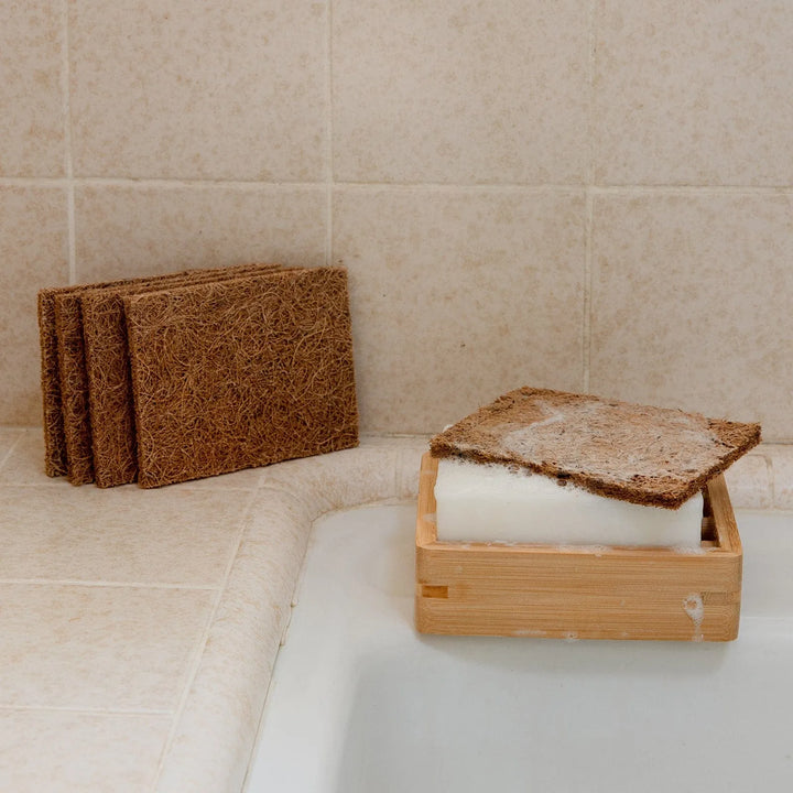 Coconut Dish Scrubber Set