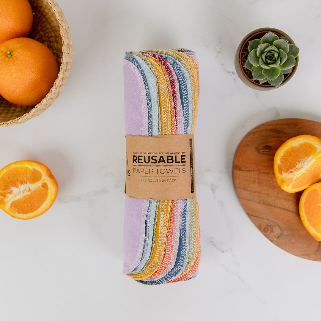 Organic Cotton Flannel Reusable Paper Towels