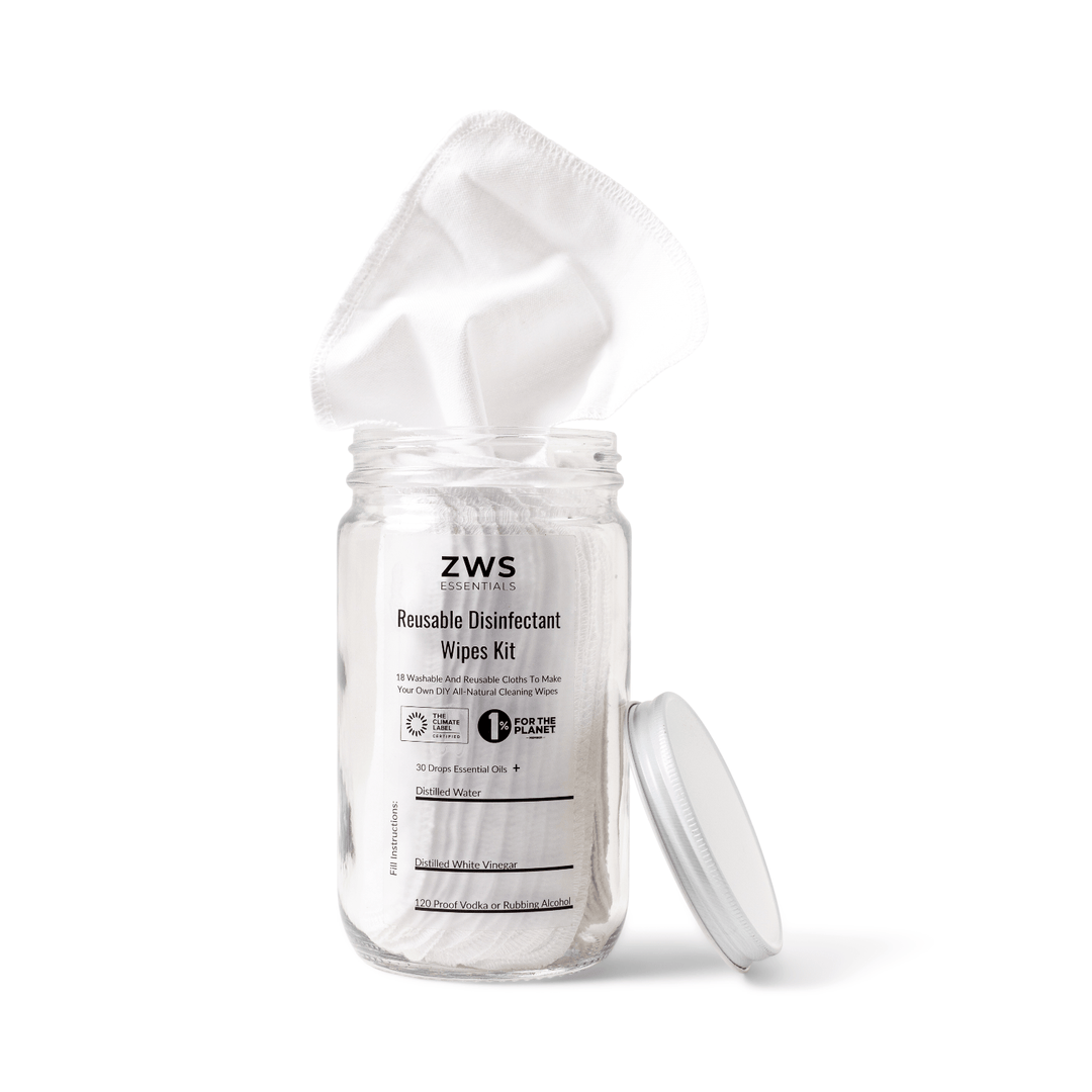 DIY Disinfectant Cloth Kit, Glass Jar, 18 Ct.