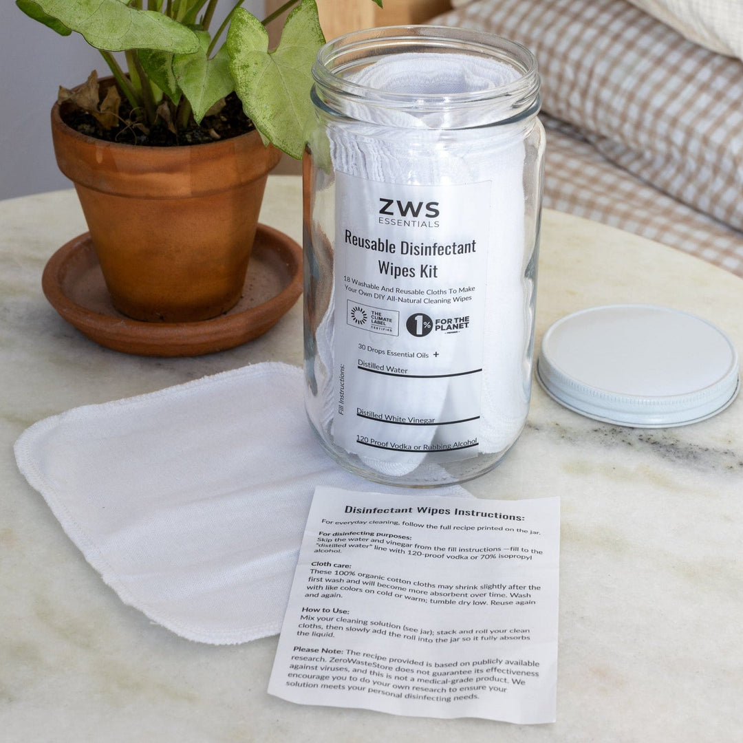 DIY Disinfectant Cloth Kit, Glass Jar, 18 Ct.