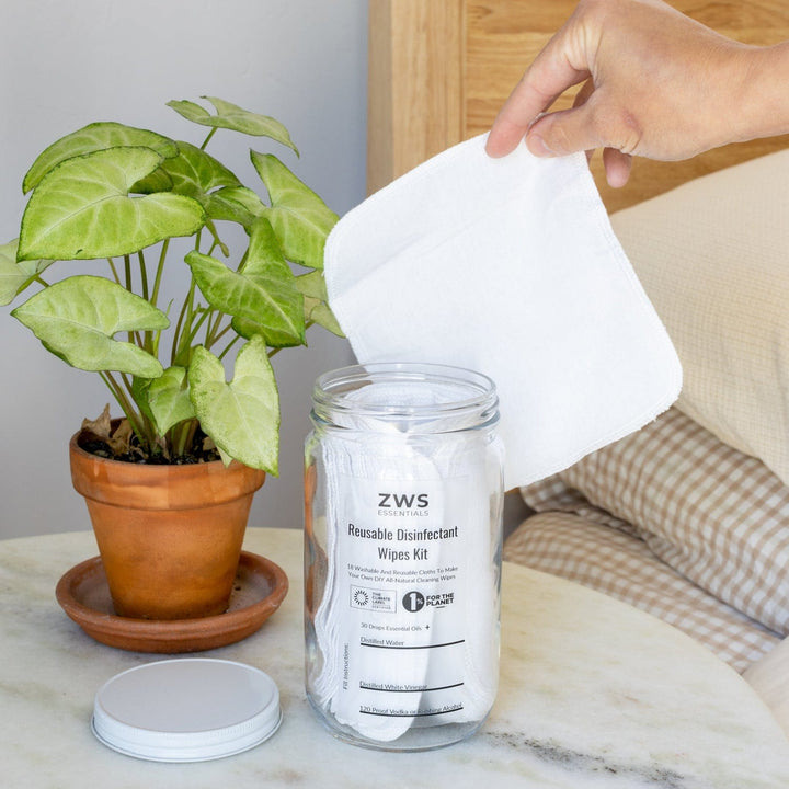 DIY Disinfectant Cloth Kit, Glass Jar, 18 Ct.