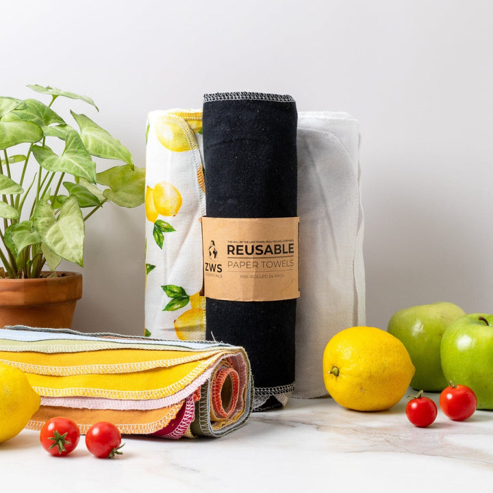 Organic Cotton Flannel Reusable Paper Towels