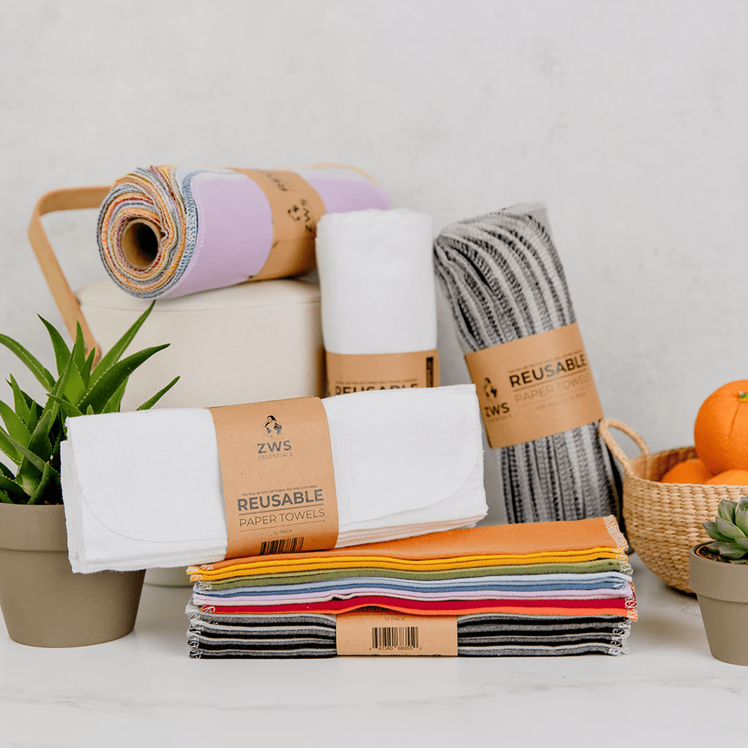 Organic Cotton Flannel Reusable Paper Towels